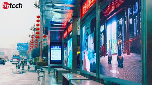 faytech’s Outdoor Bus Stops Signage in Suining, China
